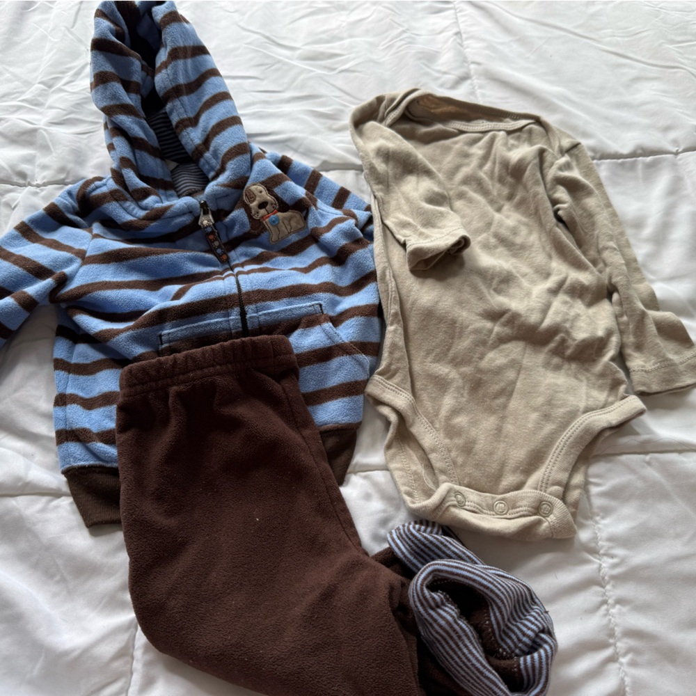 Carters Baby Boy Fleece matching set 3 pieces winter